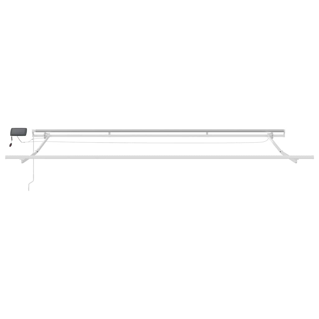 Manual Retractable Awning with LED Brown 450x300 cm