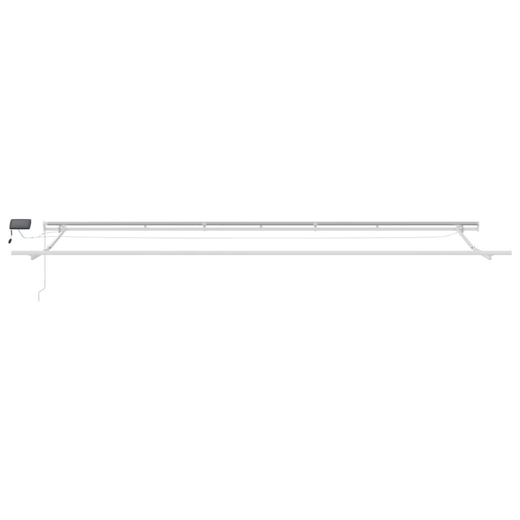 Manual Retractable Awning with LED Brown 600x300 cm