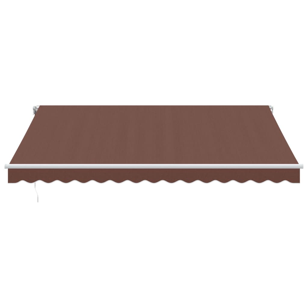 Manual Retractable Awning Brown 400x350 cm