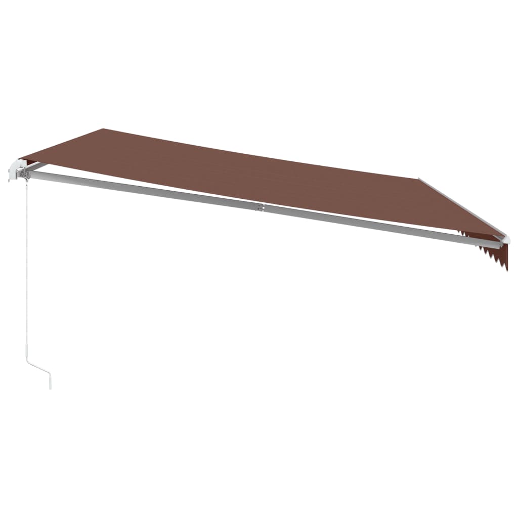 Manual Retractable Awning Brown 500x350 cm