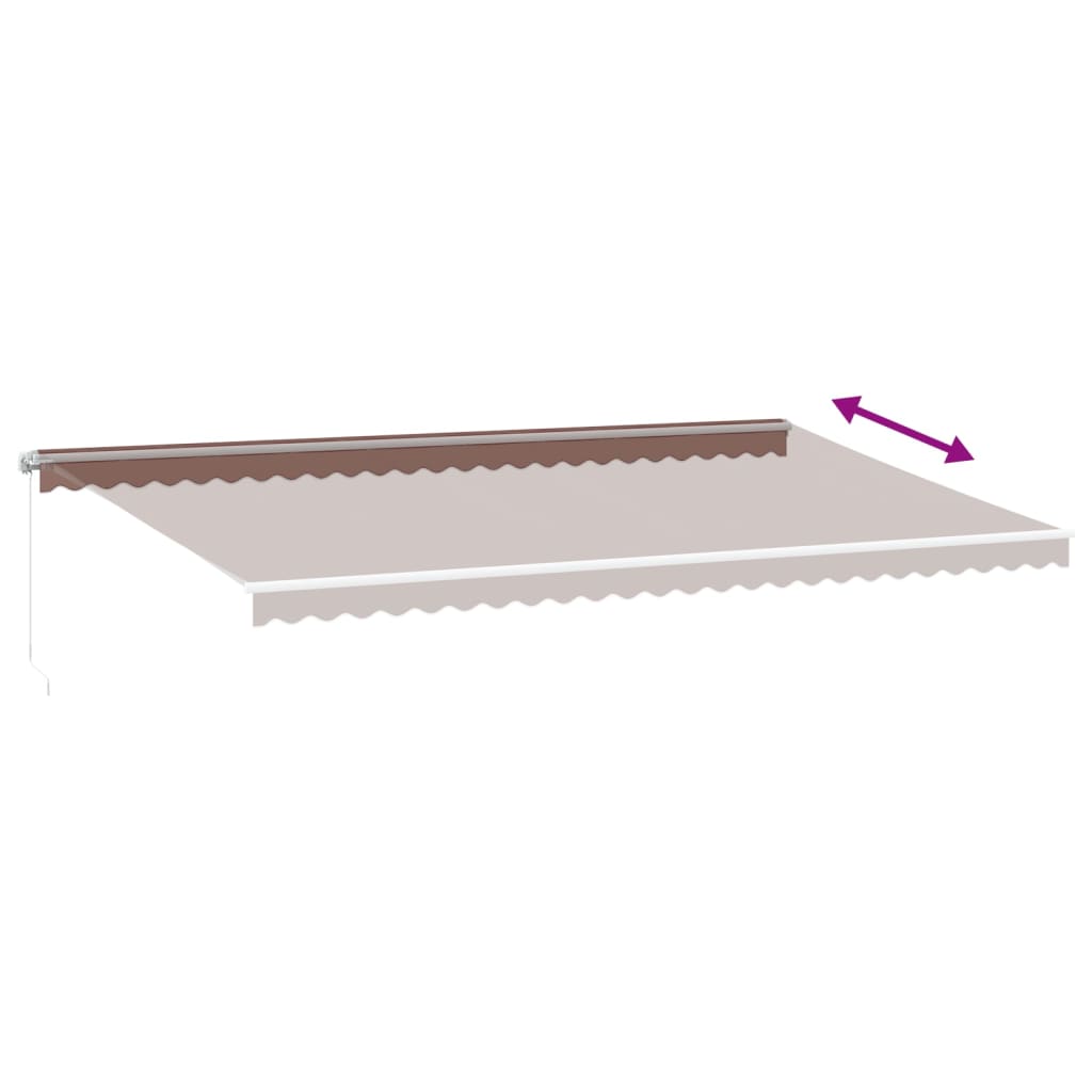 Manual Retractable Awning Brown 600x350 cm