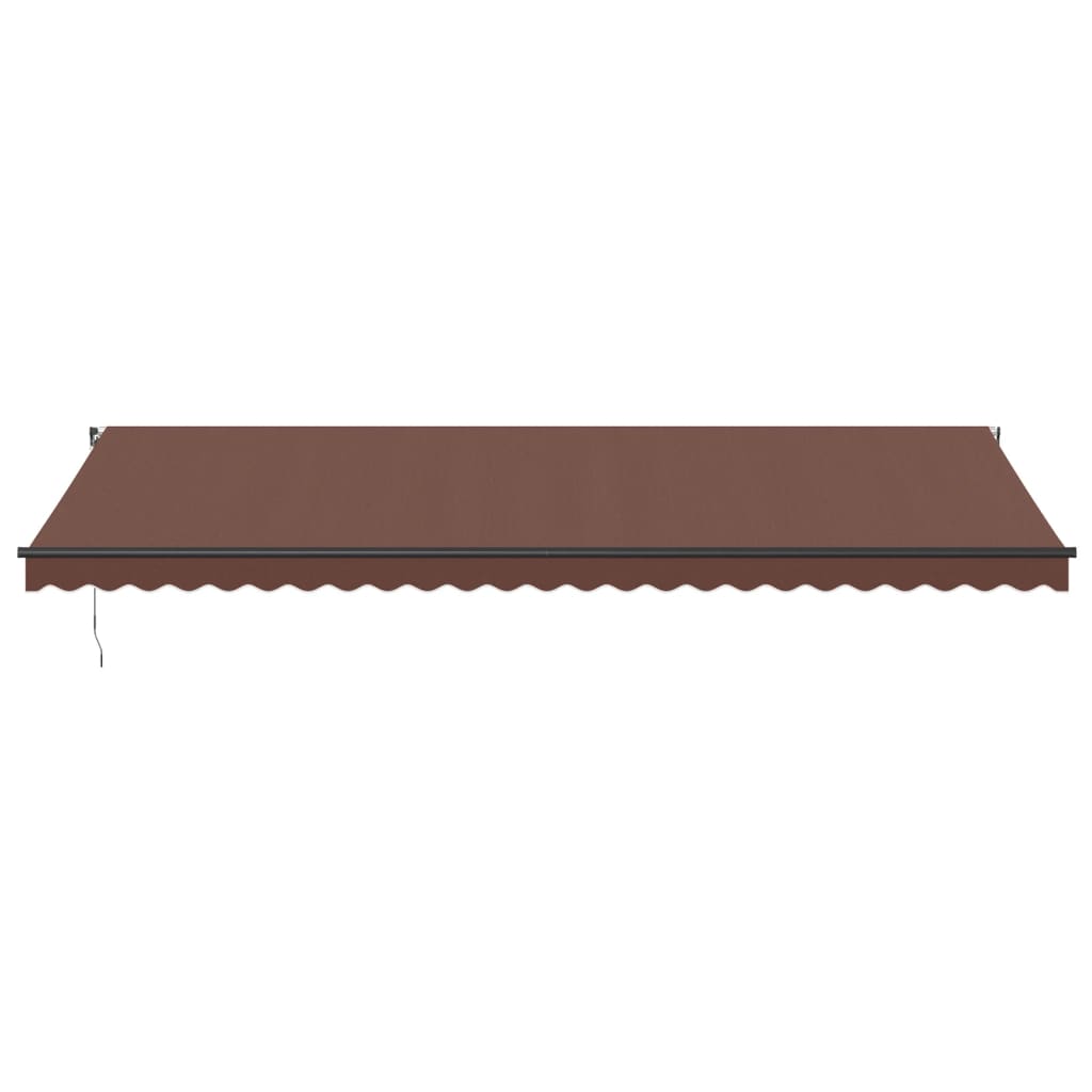 Manual Retractable Awning with LEDs Brown 600x350 cm
