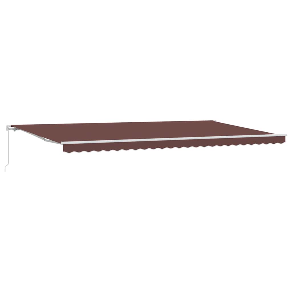 Manual Retractable Awning Brown 500x300 cm