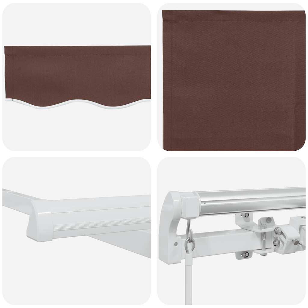 Manual Retractable Awning Brown 500x300 cm