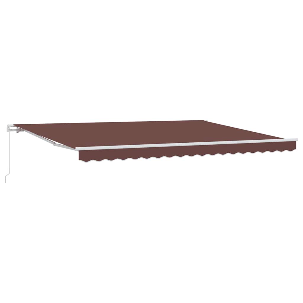 Manual Retractable Awning Brown 450x300 cm
