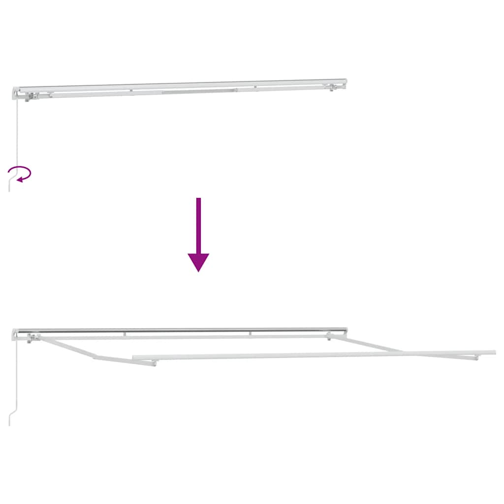 Manual Retractable Awning Brown 450x300 cm