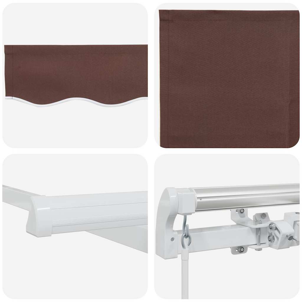 Manual Retractable Awning Brown 450x300 cm