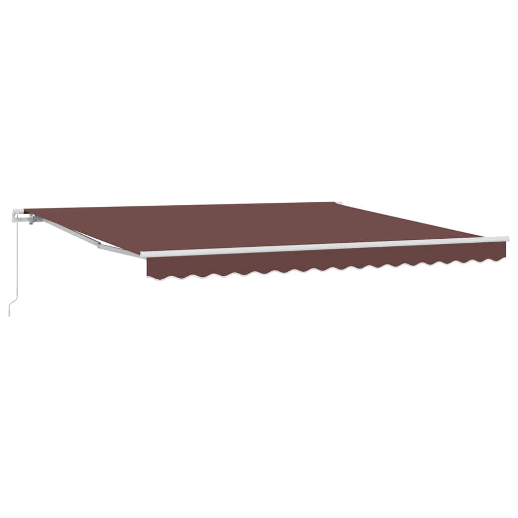 Manual Retractable Awning Brown 400x300 cm