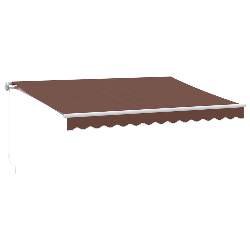 Manual Retractable Awning Brown 350x250 cm