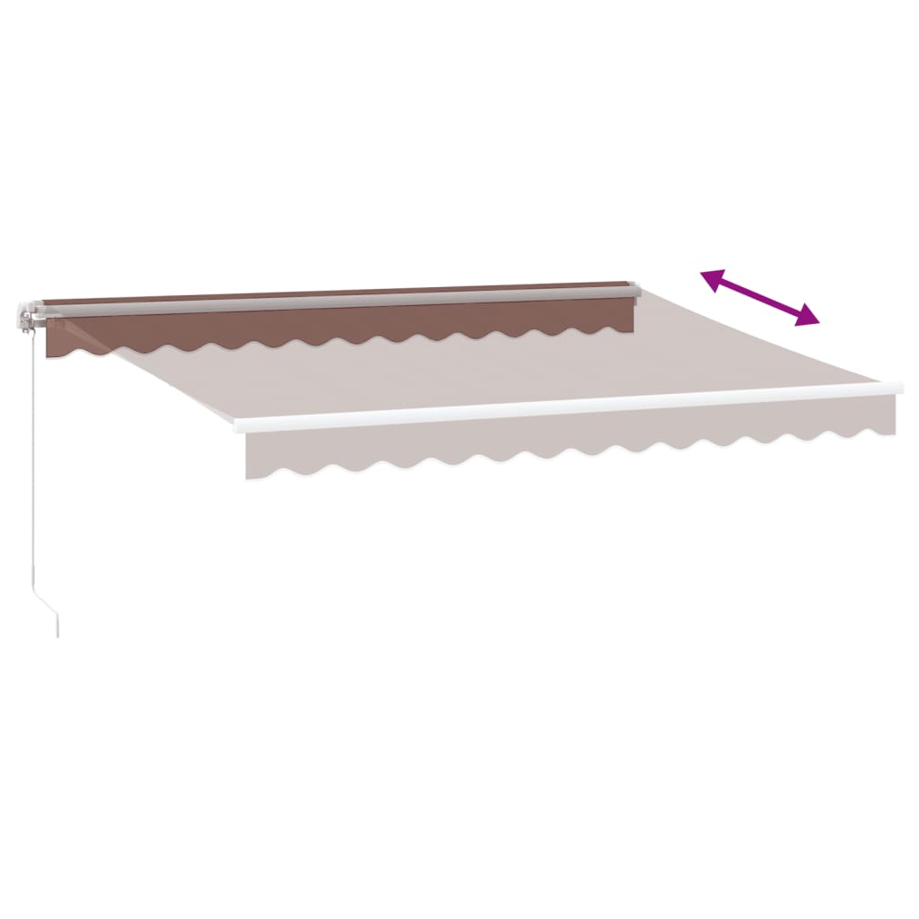Manual Retractable Awning Brown 350x250 cm