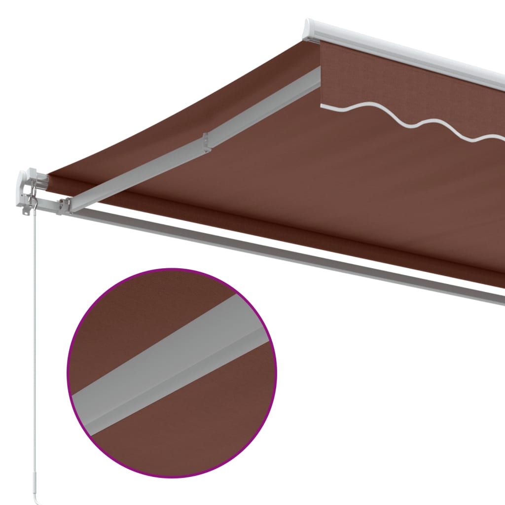 Manual Retractable Awning Brown 350x250 cm