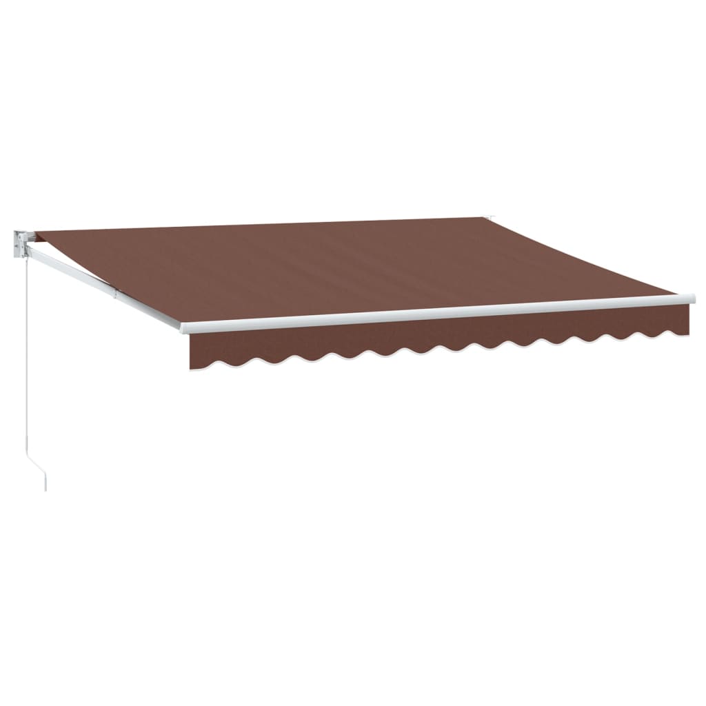 vidaXL Manual Retractable Awning Brown 350x250 cm