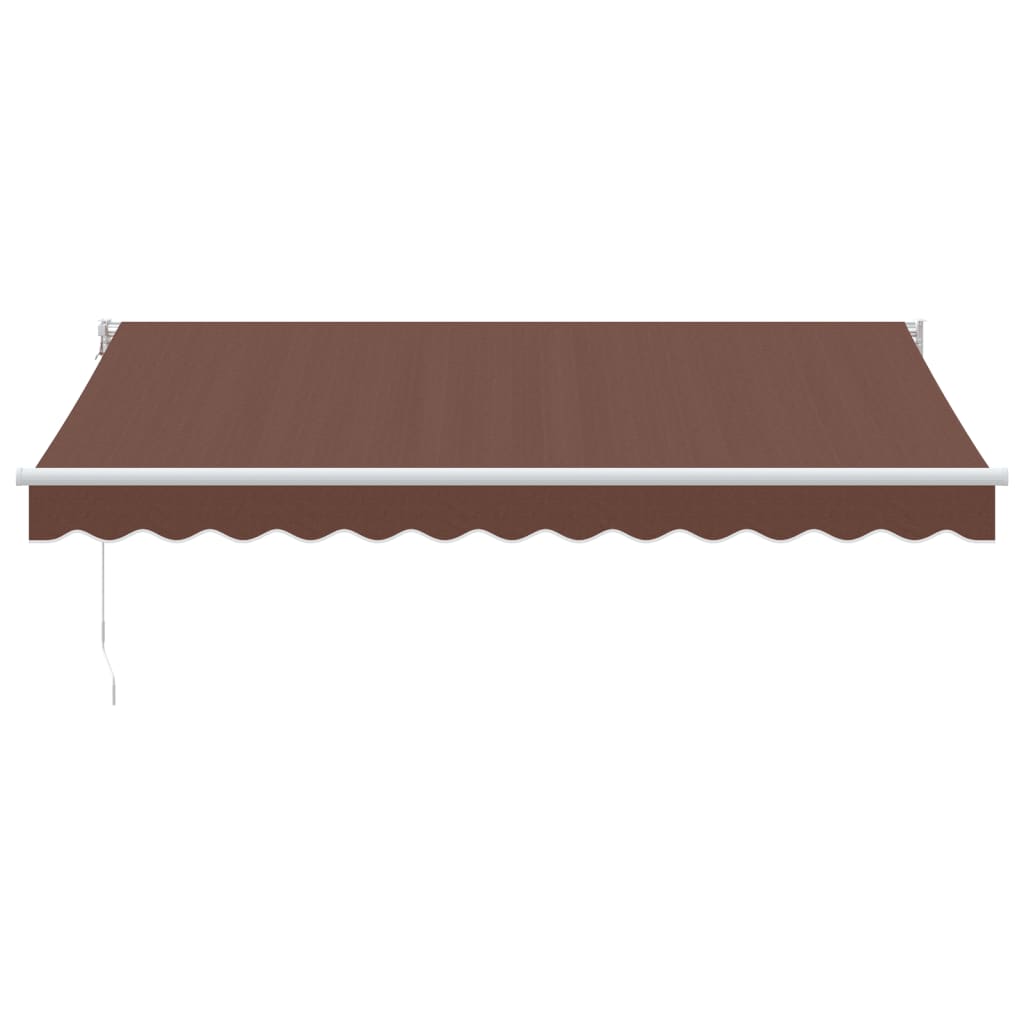 vidaXL Manual Retractable Awning Brown 350x250 cm