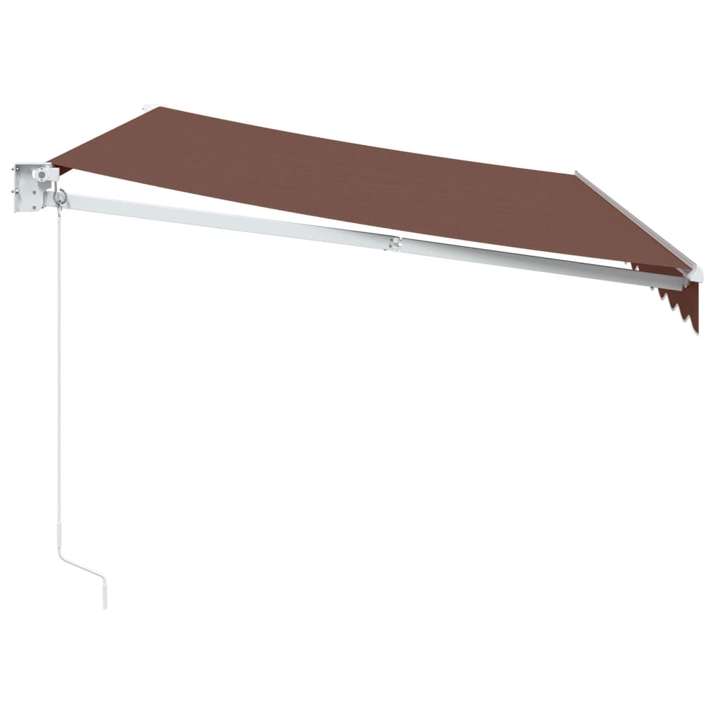 vidaXL Manual Retractable Awning Brown 350x250 cm