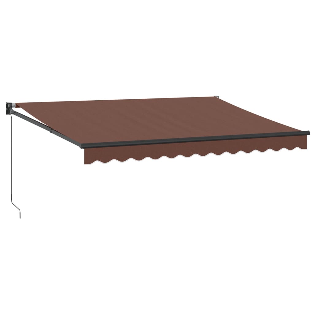 vidaXL Manual Retractable Awning Brown 350x250 cm