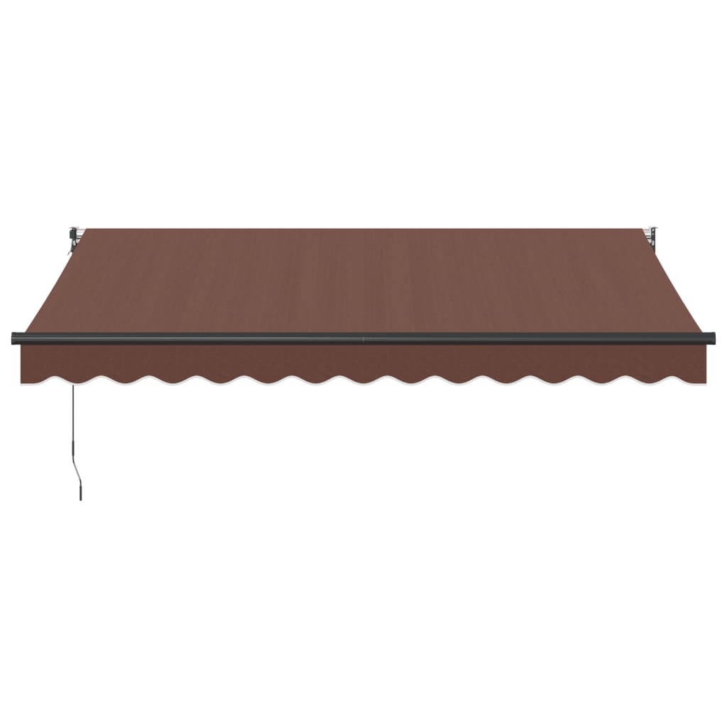 vidaXL Manual Retractable Awning Brown 350x250 cm