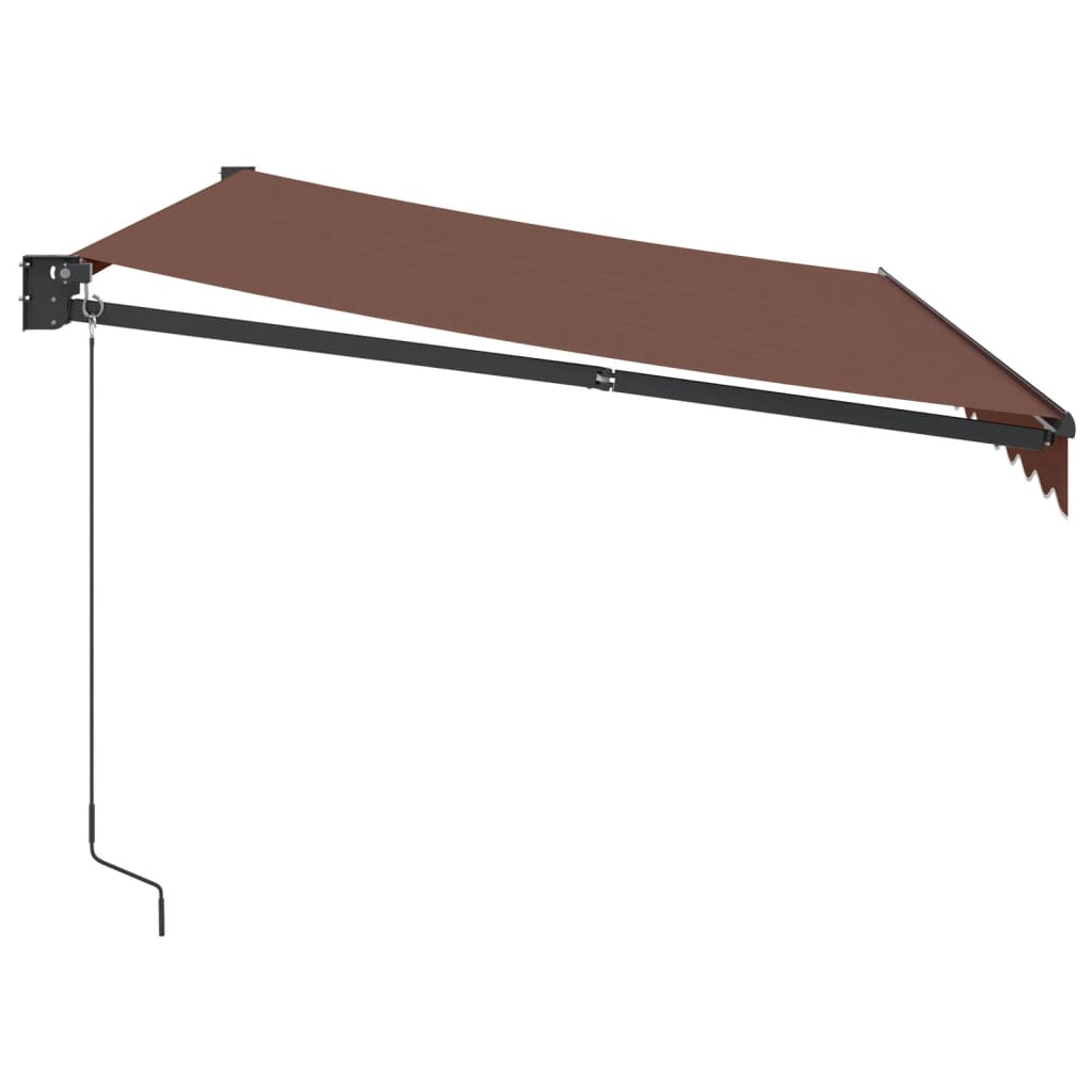 vidaXL Manual Retractable Awning Brown 350x250 cm