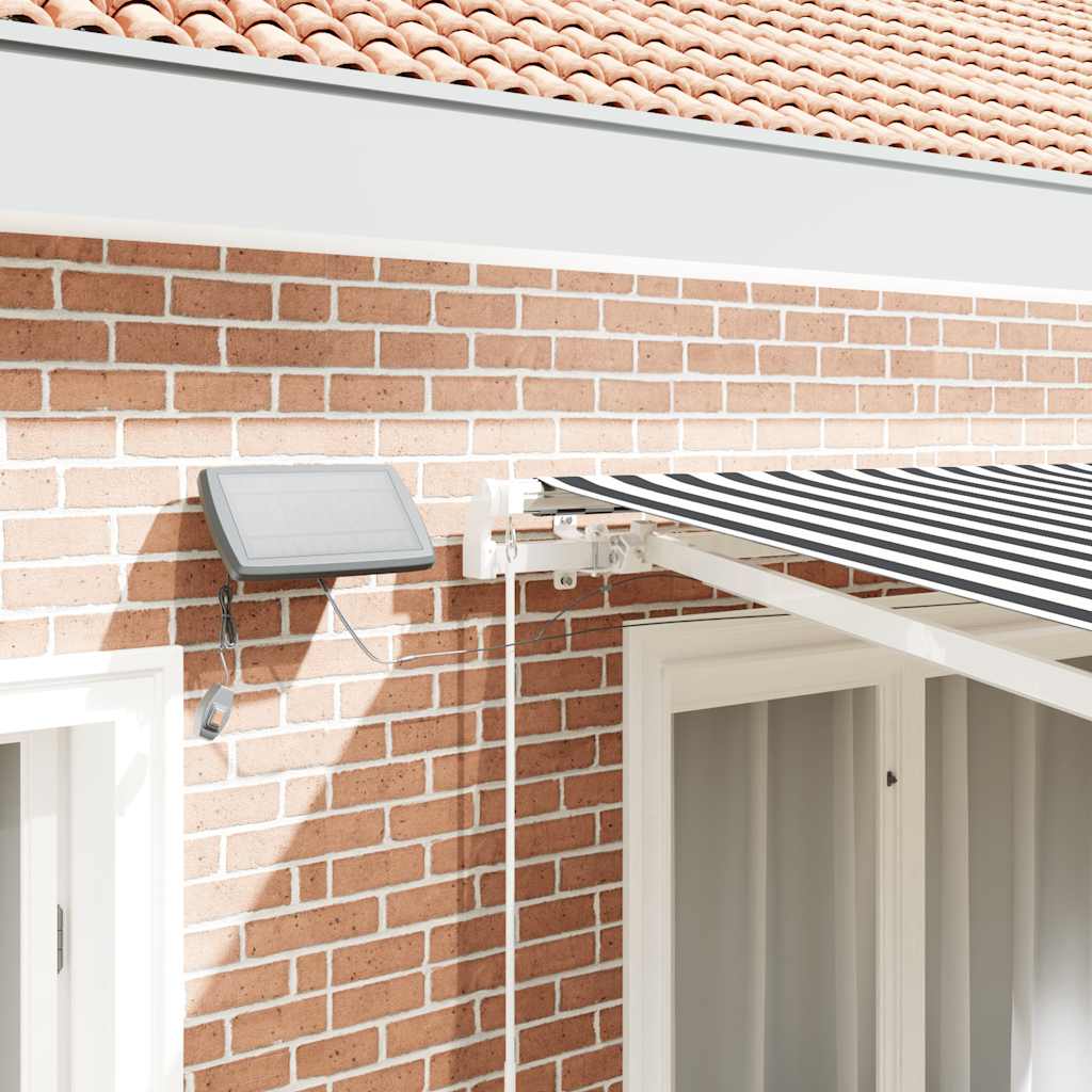 Manual Retractable Awning with LED Anthracite&White 300x250 cm