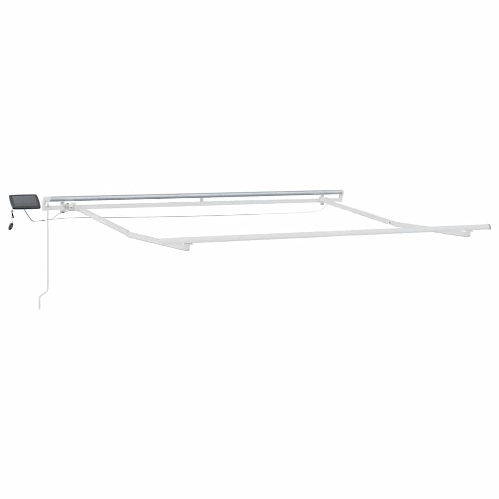 Manual Retractable Awning with LED Anthracite&White 300x250 cm