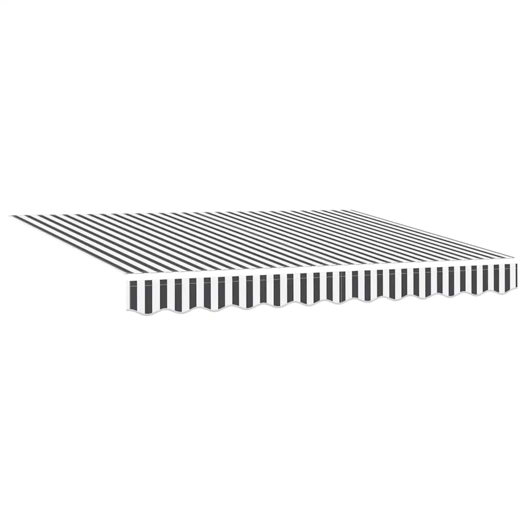 Manual Retractable Awning with LED Anthracite&White 300x250 cm