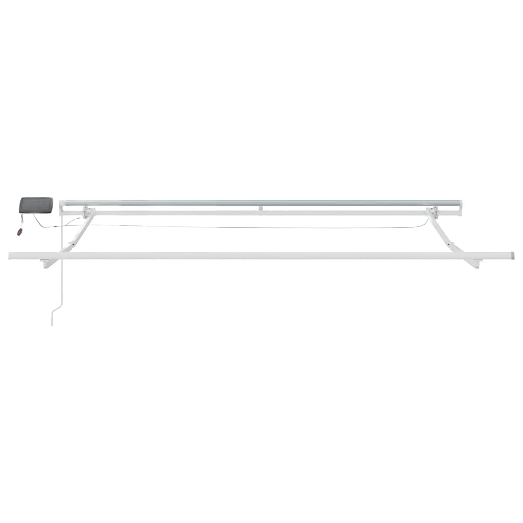 Manual Retractable Awning with LED Anthracite&White 300x250 cm