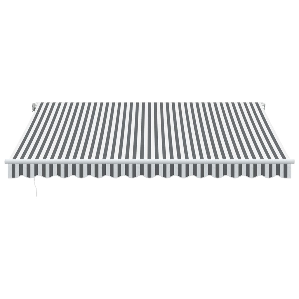 Manual Retractable Awning with LED Anthracite&White 400x350 cm