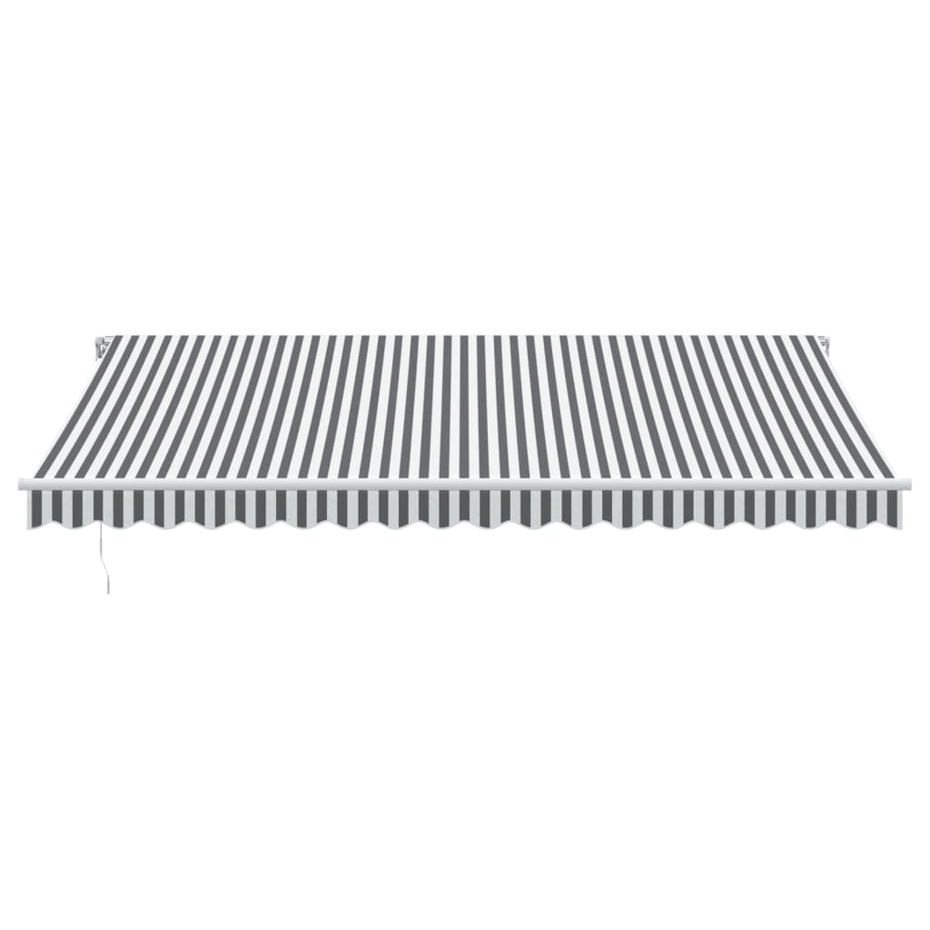 Manual Retractable Awning Anthracite&White 450x350 cm