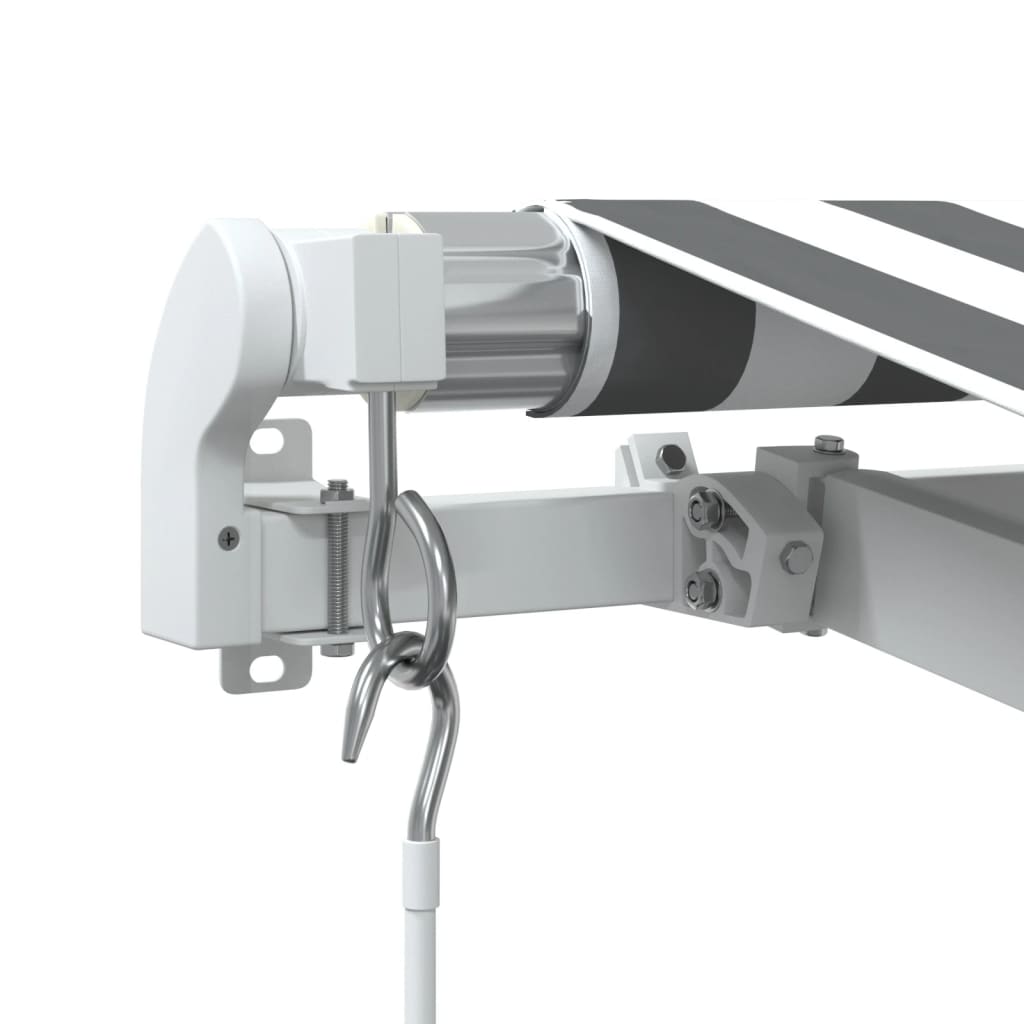 Manual Retractable Awning Anthracite&White 450x350 cm