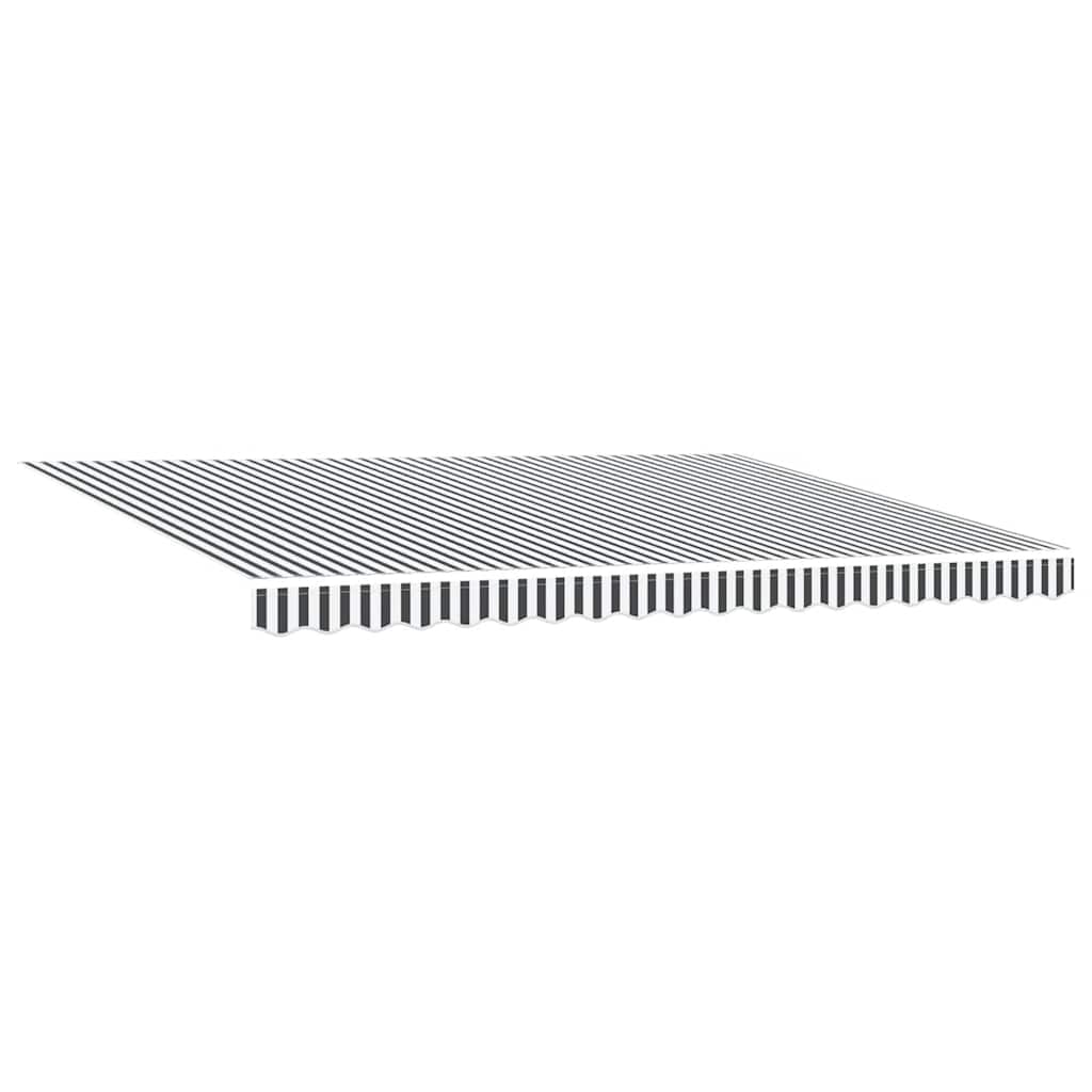 Manual Retractable Awning Anthracite&White 450x300 cm