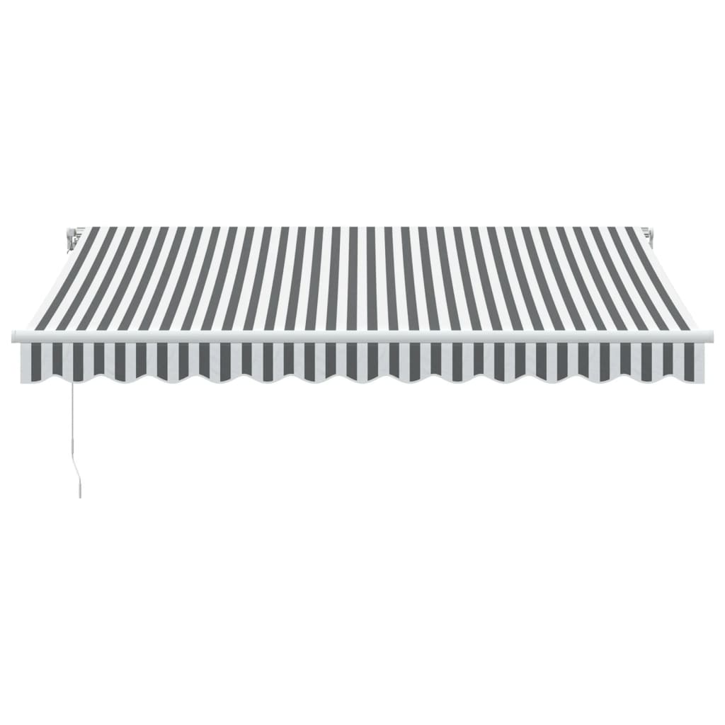 vidaXL Manual Retractable Awning Anthracite&White 350x250 cm