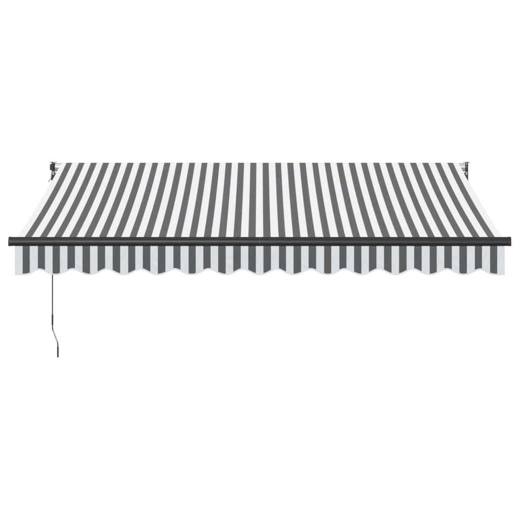 vidaXL Retractable Awning Anthracite and White 3.5x2.5 m Fabric&Aluminium