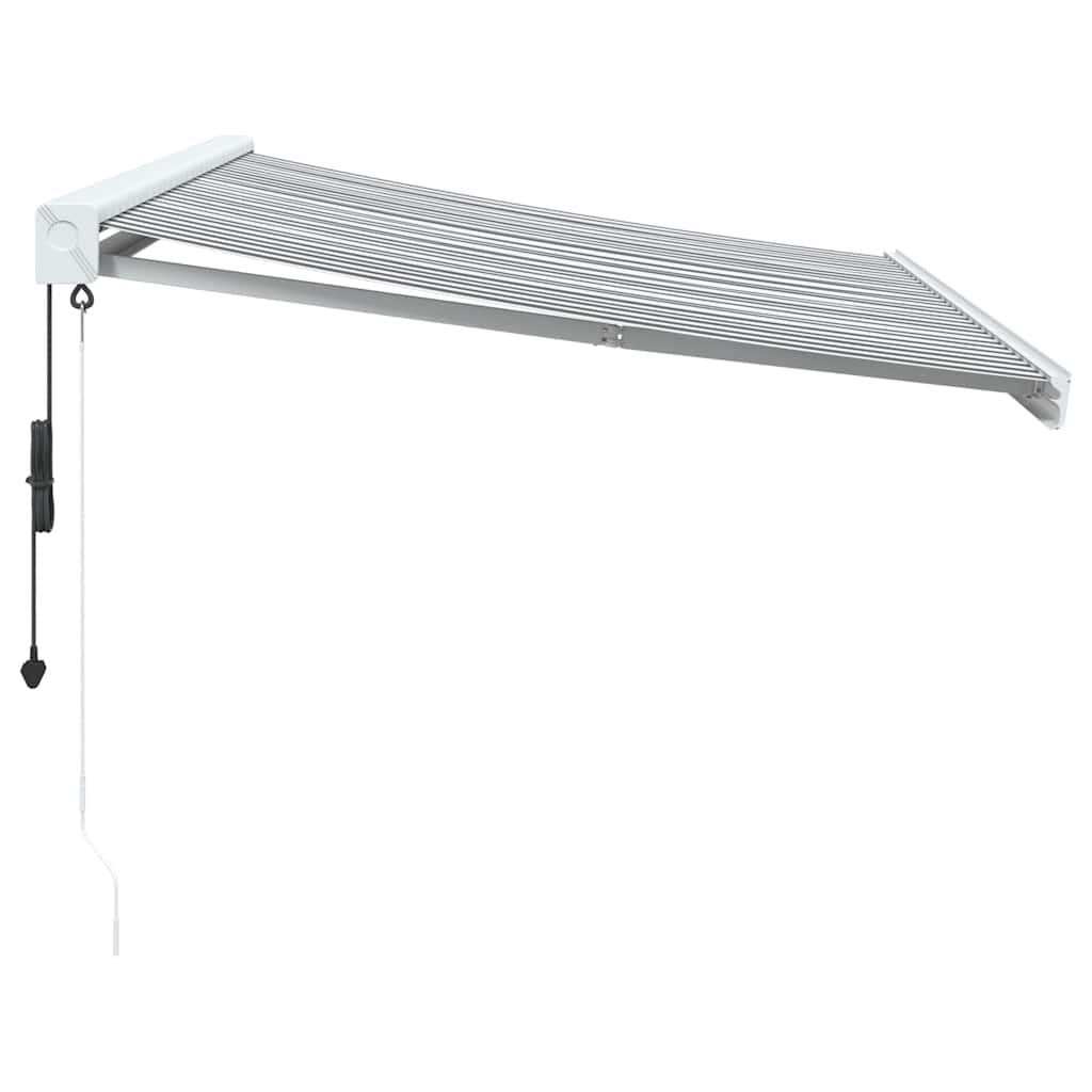 vidaXL Retractable Awning Anthracite and White 3x2.5 m Fabric&Aluminium