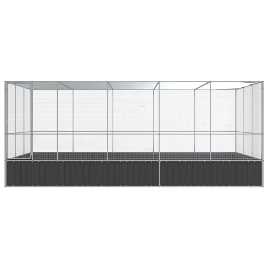 vidaXL Aviary with Extension Silver 518x307x212 cm Steel