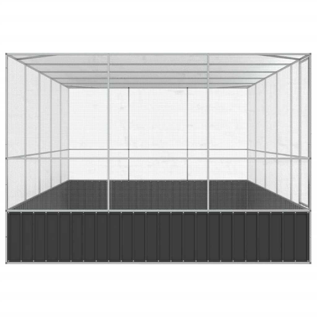 vidaXL Aviary with Extension Silver 518x307x212 cm Steel