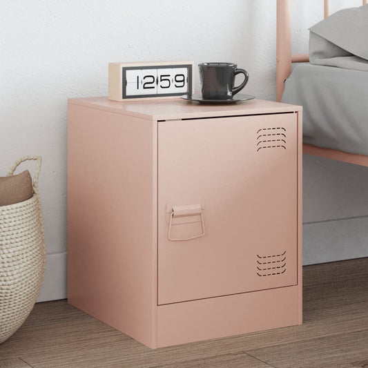 Bedside Cabinet Pink 34,5x39x44 cm Steel