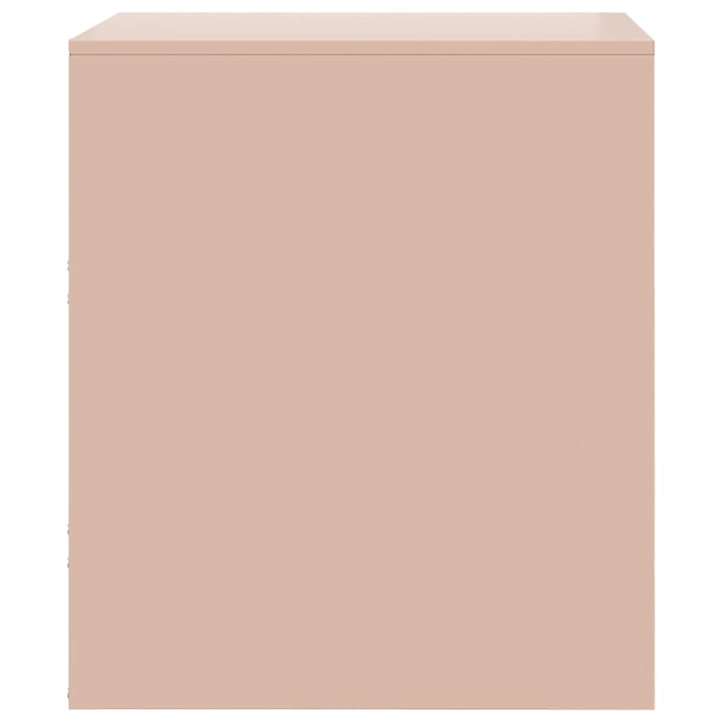 Bedside Cabinets 2 pcs Pink 34.5x39x44 cm Steel