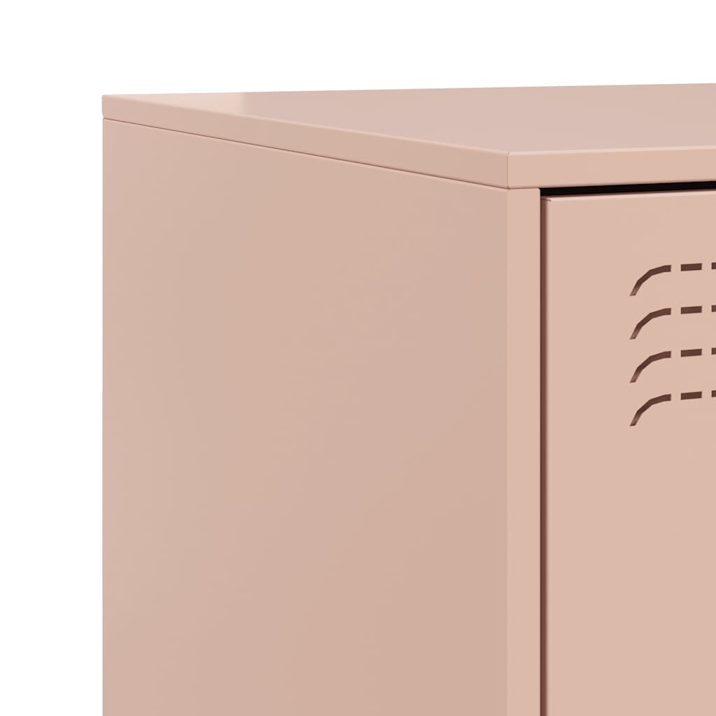 Bedside Cabinets 2 pcs Pink 34,5x39x44 cm Steel