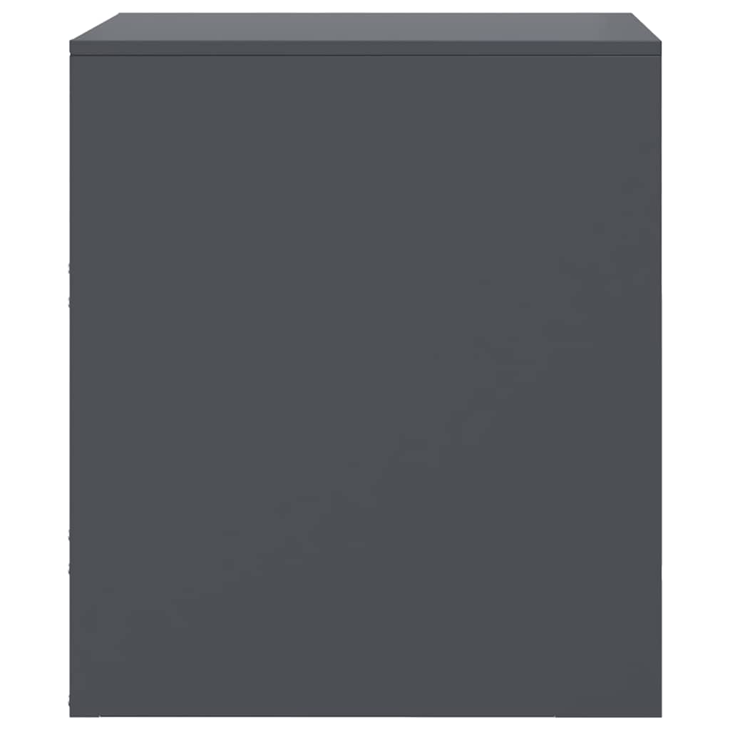 Bedside Cabinets 2 pcs Anthracite 34,5x39x44 cm Steel