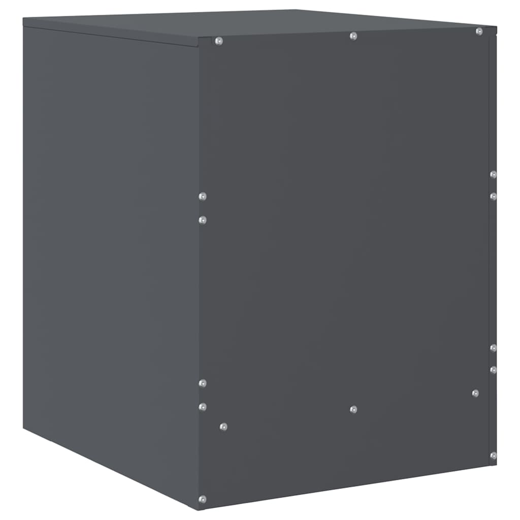 Bedside Cabinets 2 pcs Anthracite 34,5x39x44 cm Steel