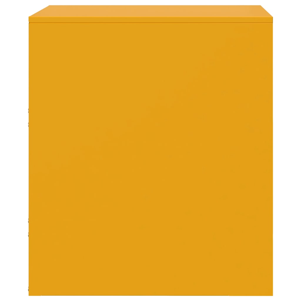 vidaXL Bedside Cabinet Yellow 34.5x39x44 cm Steel