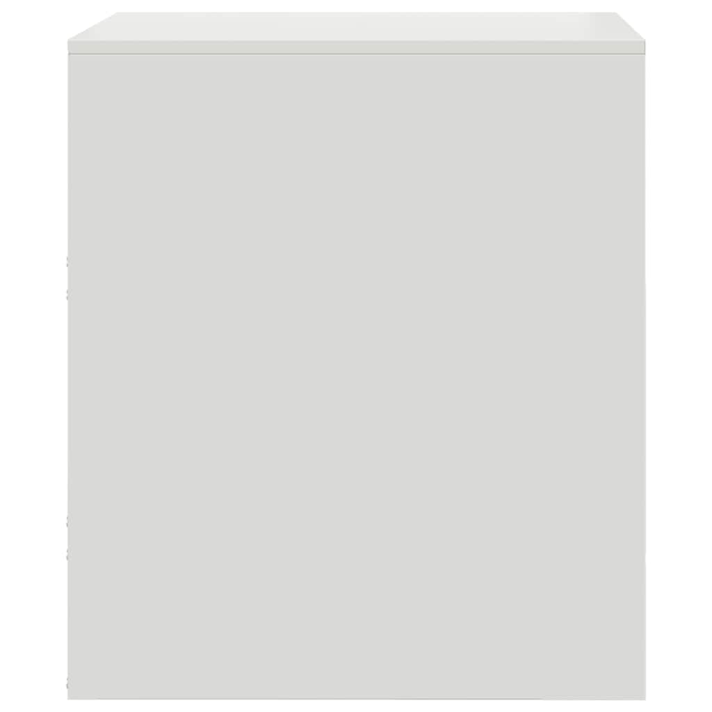 Bedside Cabinet White 34,5x39x44 cm Steel