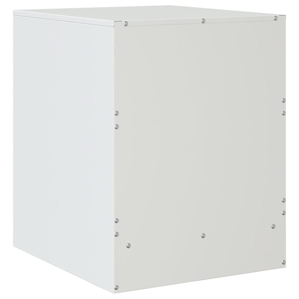 Bedside Cabinet White 34,5x39x44 cm Steel