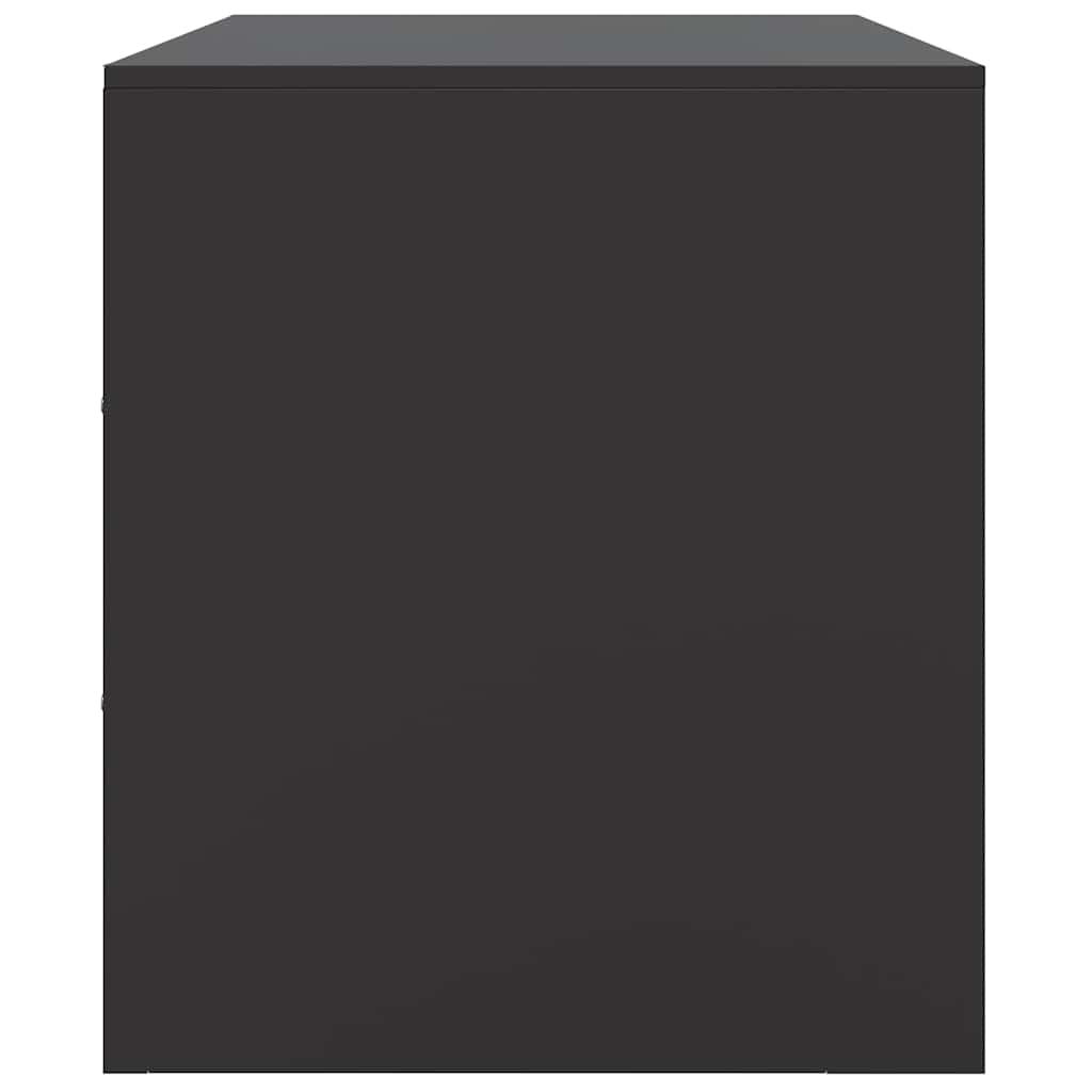 2 Piece TV Cabinet Set Black 67x39x44 cm Steel