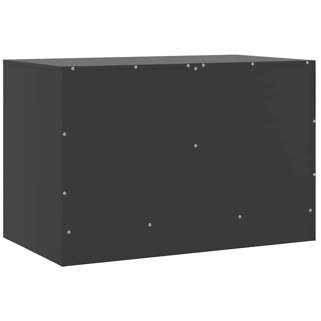 2 Piece TV Cabinet Set Black 67x39x44 cm Steel