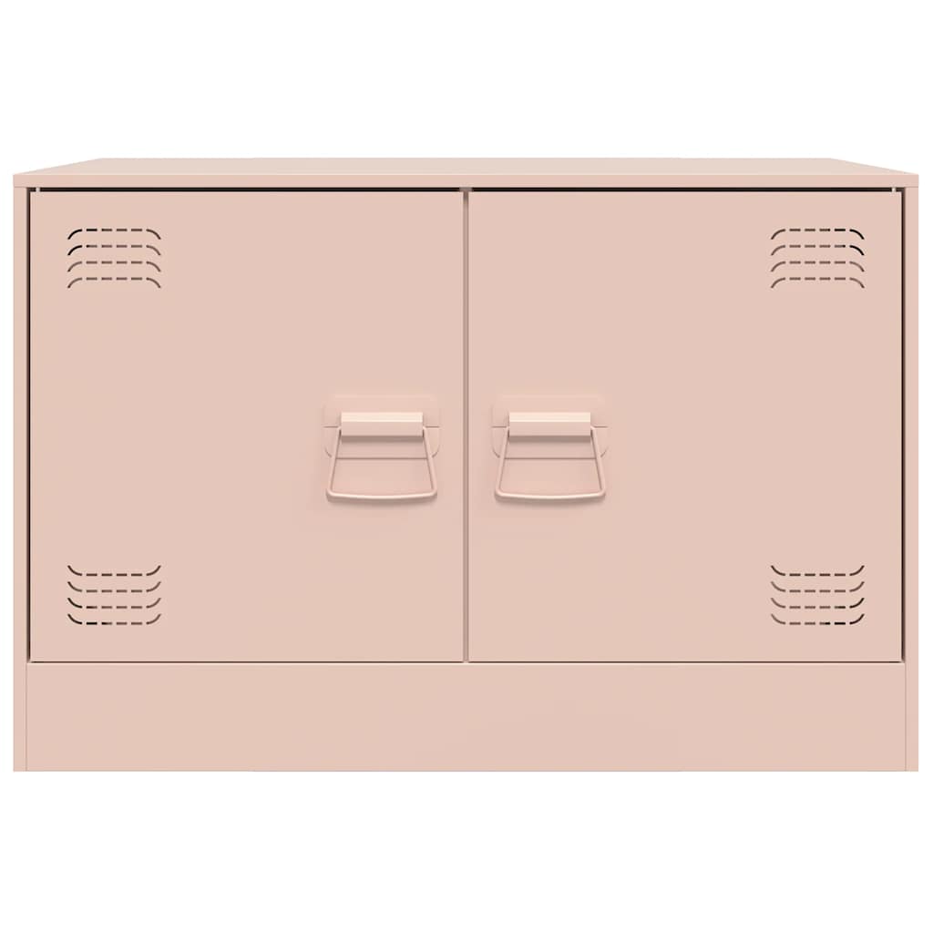 2 Piece TV Cabinet Set Pink 67x39x44 cm Steel
