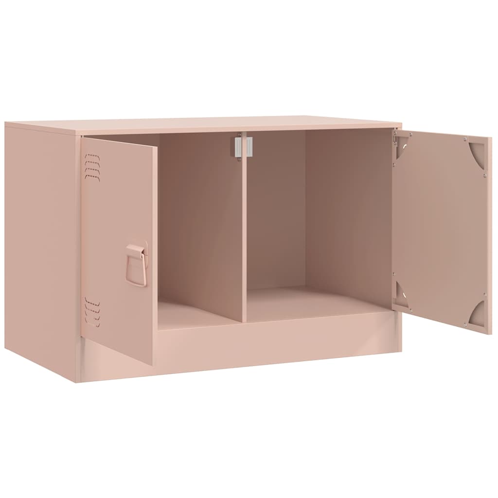 2 Piece TV Cabinet Set Pink 67x39x44 cm Steel