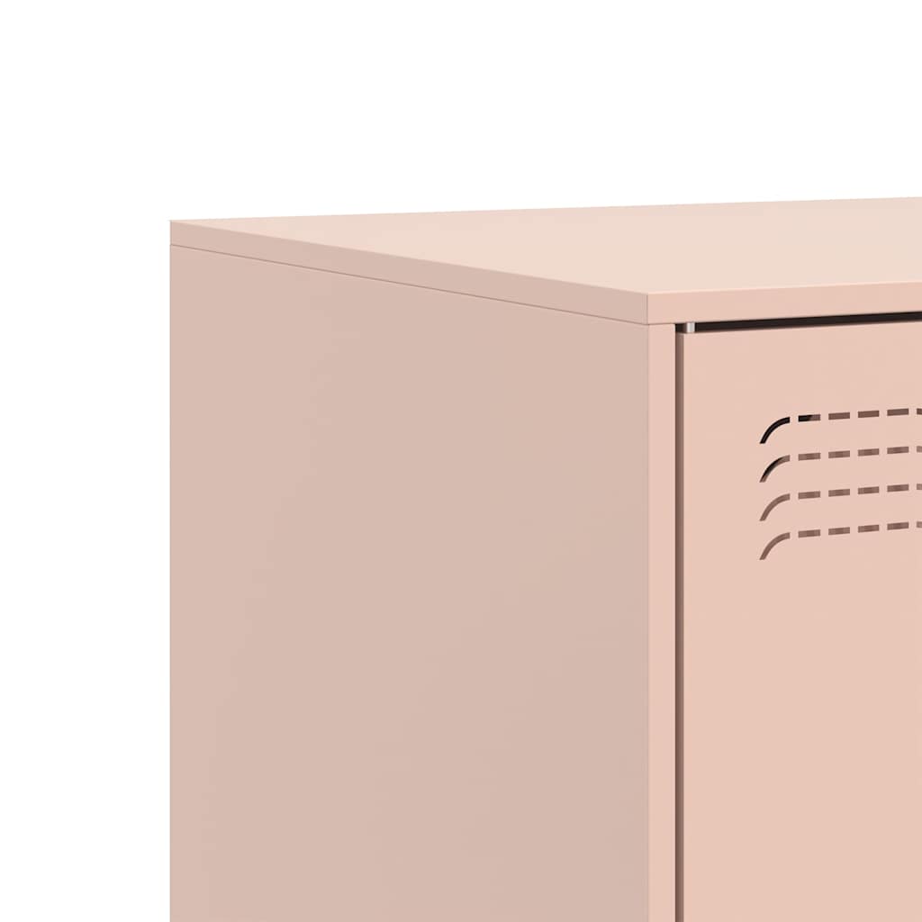 2 Piece TV Cabinet Set Pink 67x39x44 cm Steel