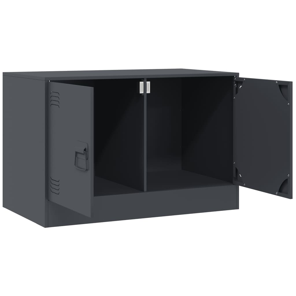 vidaXL TV Cabinets 2 pcs Anthracite 67x39x44 cm Steel