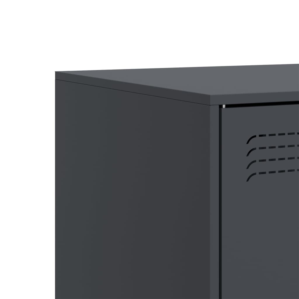 vidaXL TV Cabinets 2 pcs Anthracite 67x39x44 cm Steel