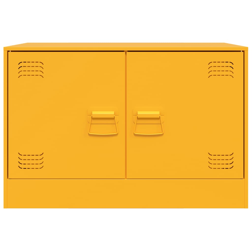 vidaXL TV Cabinets 2 pcs Mustard Yellow 67x39x44 cm Steel